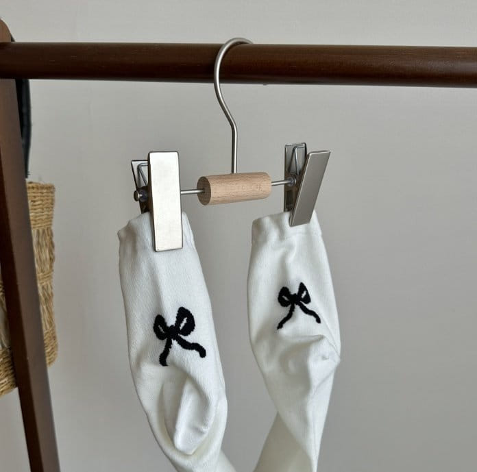 Miso - Korean Children Fashion - #minifashionista - Adult Back Ribbon Socks  - 11