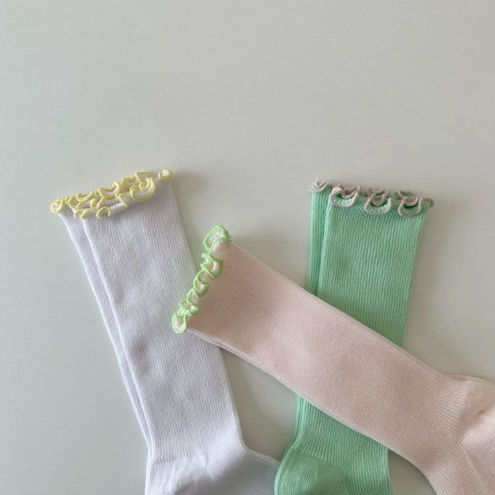 Miso - Korean Children Fashion - #prettylittlegirls - Shu Frill Banjang Socks - 6