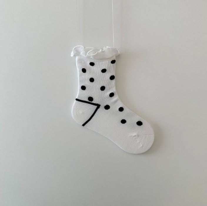 Miso - Korean Children Fashion - #prettylittlegirls - Shirring Dot Socks - 5