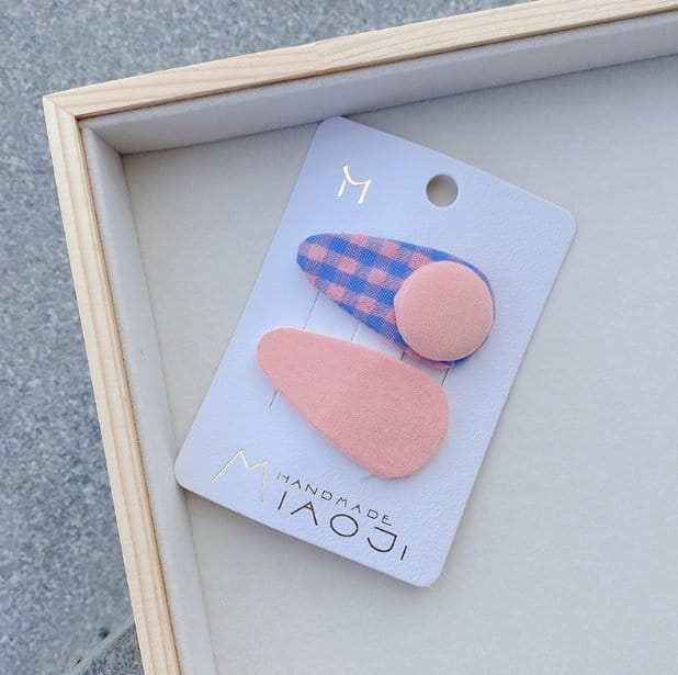 Miso - Korean Children Fashion - #prettylittlegirls - One Point Ticking Pin Set - 3