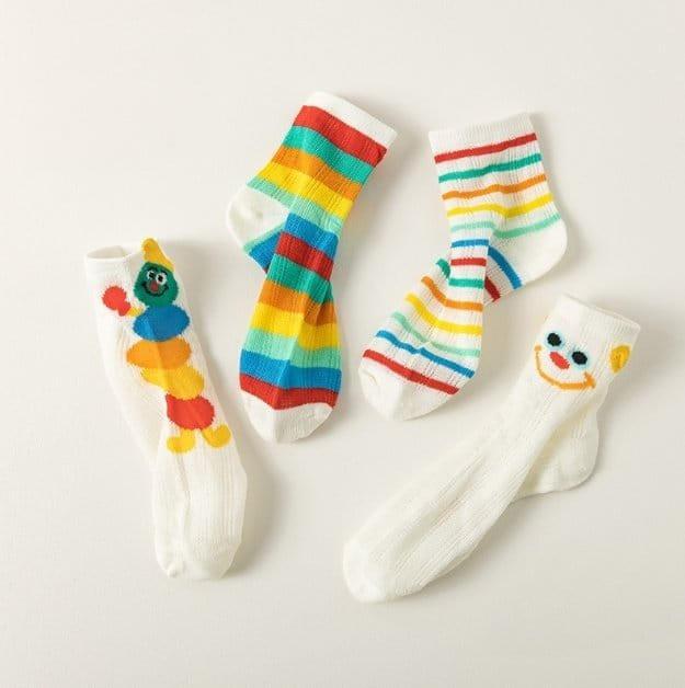 Miso - Korean Children Fashion - #stylishchildhood - Pierrot Socks Set - 3