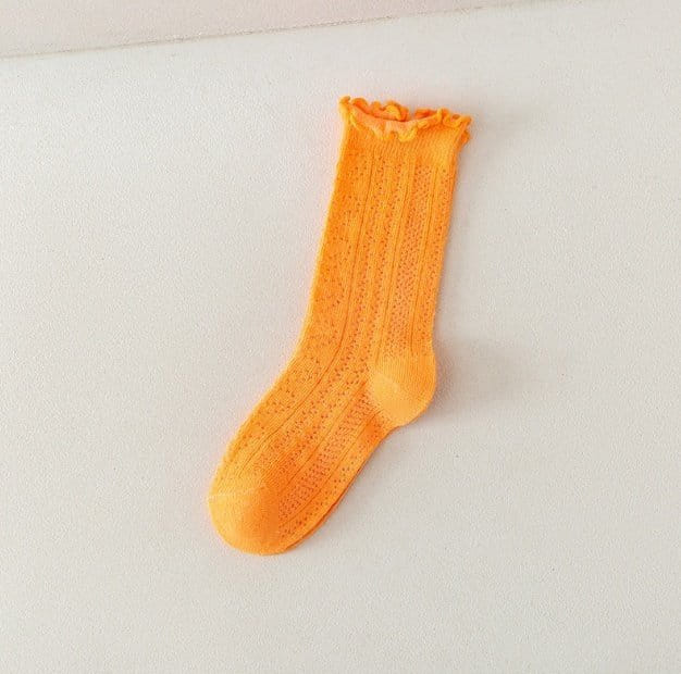 Miso - Korean Children Fashion - #todddlerfashion - Punching Frill Socks - 6
