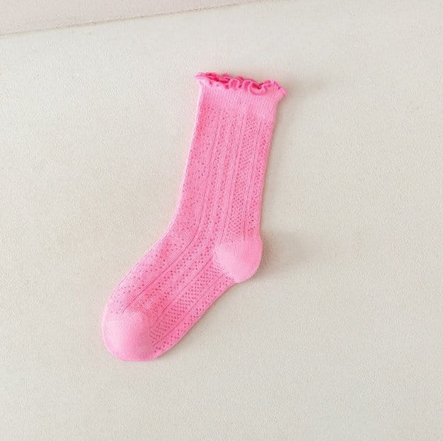 Miso - Korean Children Fashion - #toddlerclothing - Punching Frill Socks - 7