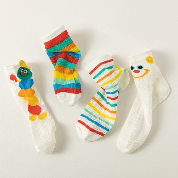 Miso - Korean Children Fashion - #toddlerclothing - Pierrot Socks Set - 2
