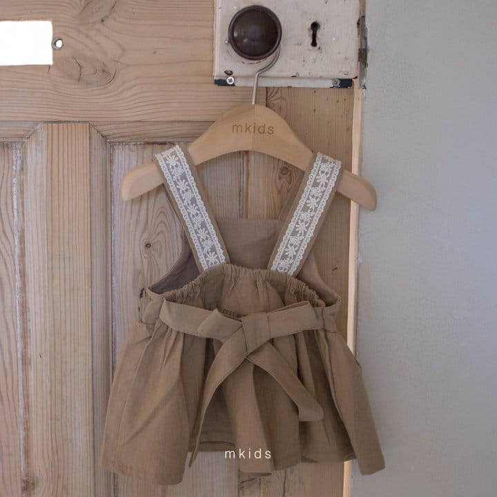 Mkids - Korean Baby Fashion - #babylifestyle - Linen Lace Top Bottom Set - 5