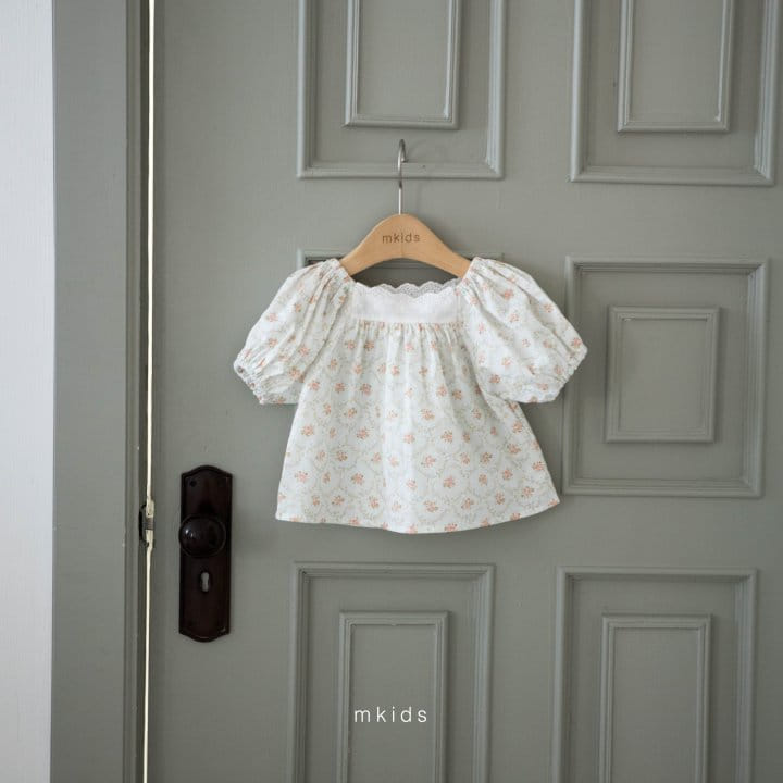 Mkids - Korean Baby Fashion - #onlinebabyshop - Anna Flower Blouse