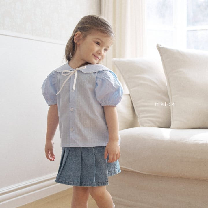 Mkids - Korean Children Fashion - #kidsstore - Ann Wrap Denim Shorts - 2