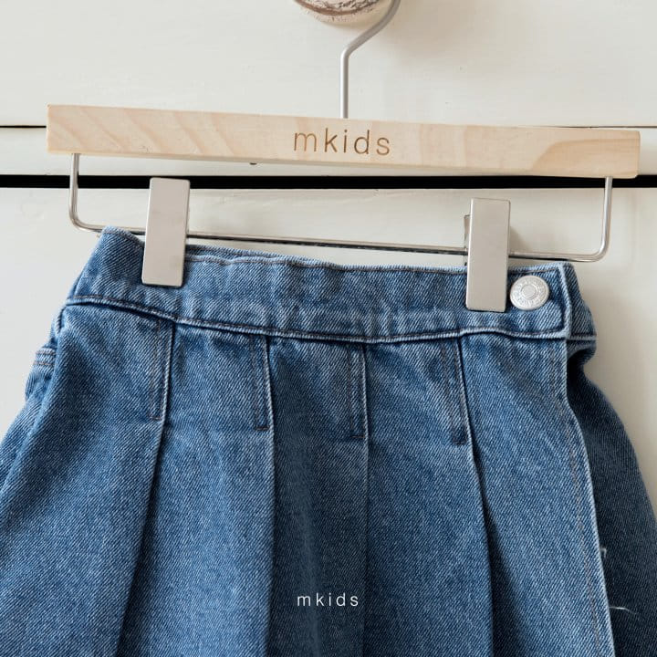 Mkids - Korean Children Fashion - #todddlerfashion - Ann Wrap Denim Shorts - 9