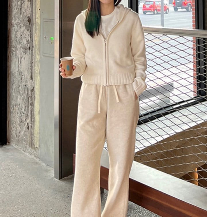 Moani - Korean Women Fashion - #momslook - Ete Hoody Zip Up Knit Cardigan - 10