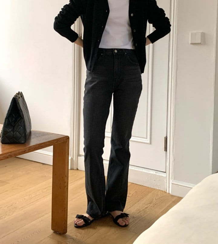 Moani - Korean Women Fashion - #momslook - Semi Pleared Denim Pants - 6
