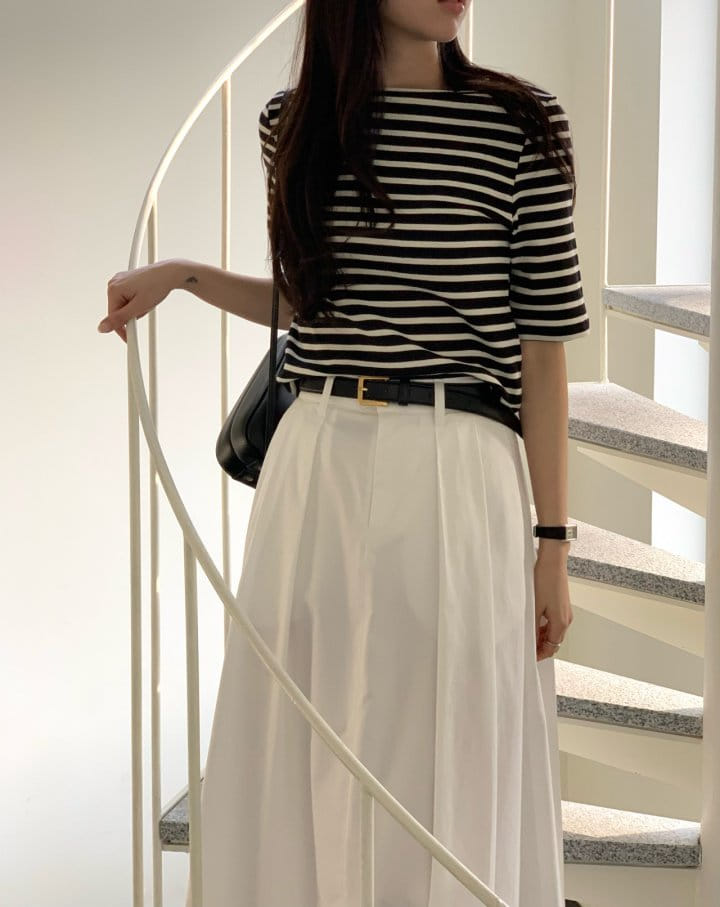 Moani - Korean Women Fashion - #thatsdarling - Saint Stripe T Shirt - 2