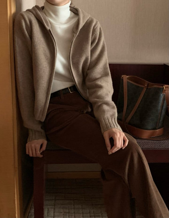 Moani - Korean Women Fashion - #thelittlethings - Ete Hoody Zip Up Knit Cardigan - 7