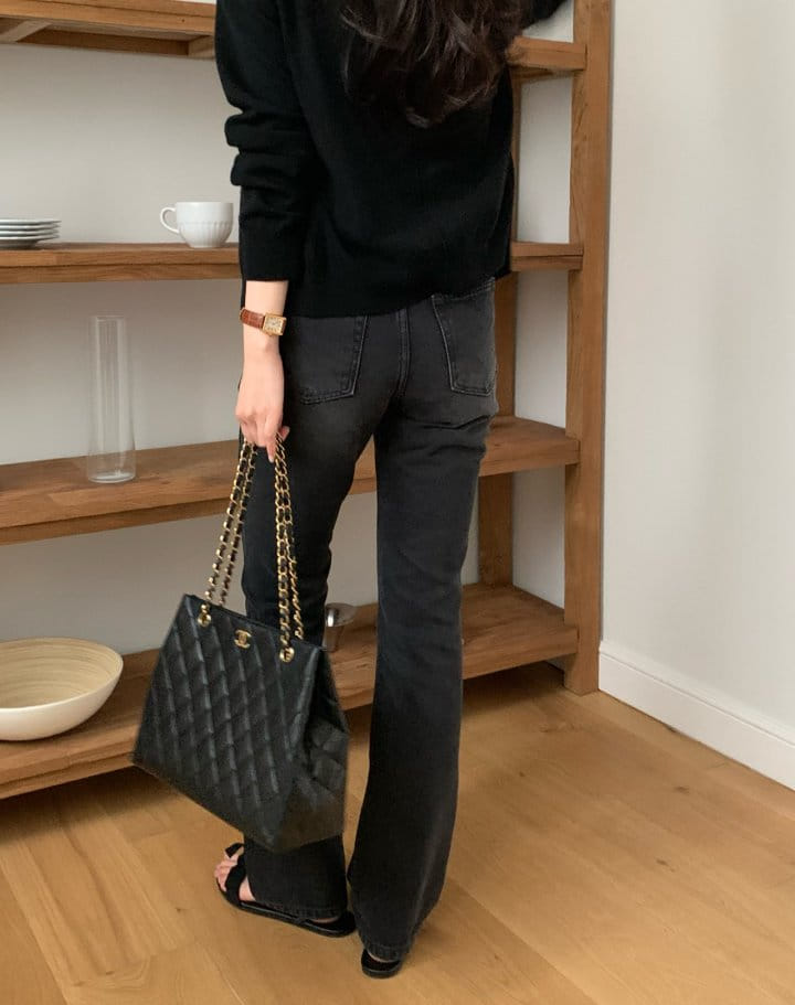 Moani - Korean Women Fashion - #womensfashion - Semi Pleared Denim Pants - 3