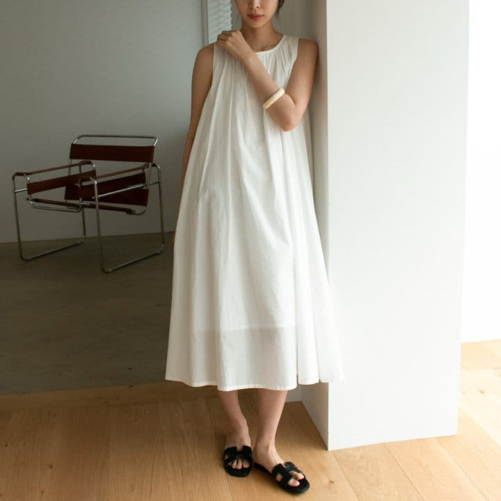Moani - Korean Women Fashion - #womensfashion - C Shirring Sleeveless One-piece - 7