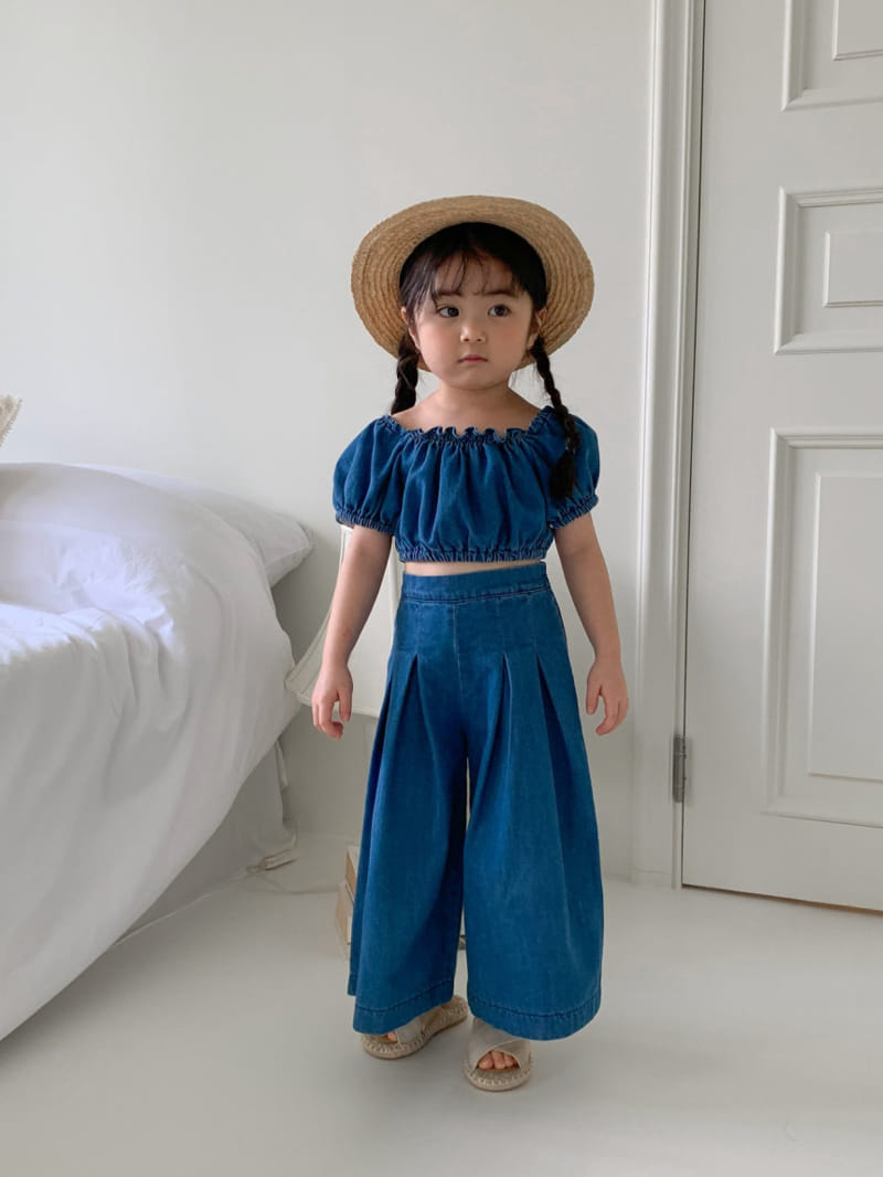 Momo Ann - Korean Children Fashion - #Kfashion4kids - Denim Crop Top - 6