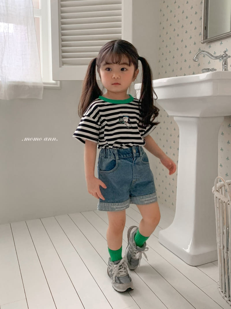 Momo Ann - Korean Children Fashion - #Kfashion4kids - RolL Up Denim Shorts - 8