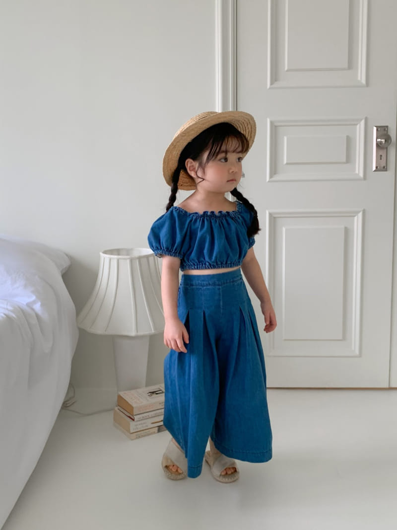 Momo Ann - Korean Children Fashion - #childofig - Wide Denim Pants - 6