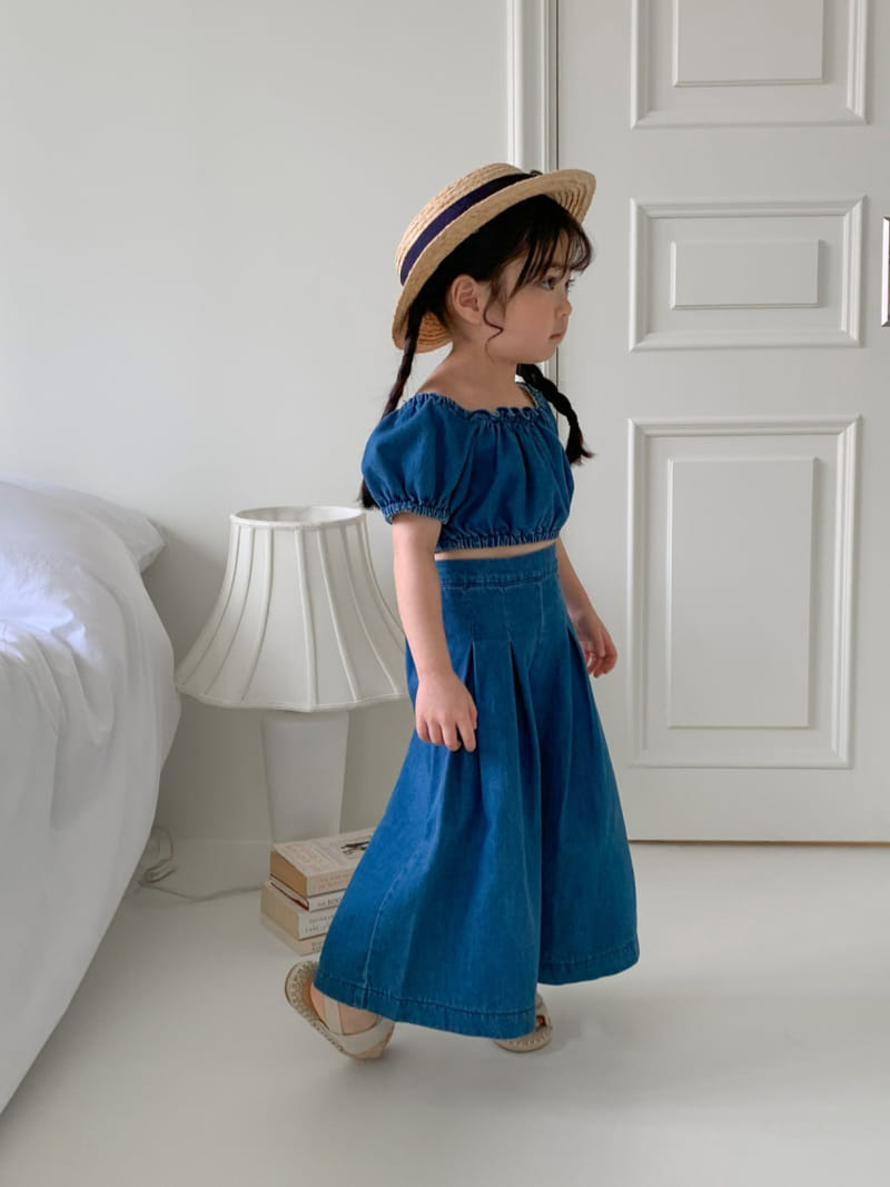 Momo Ann - Korean Children Fashion - #childrensboutique - Wide Denim Pants - 7