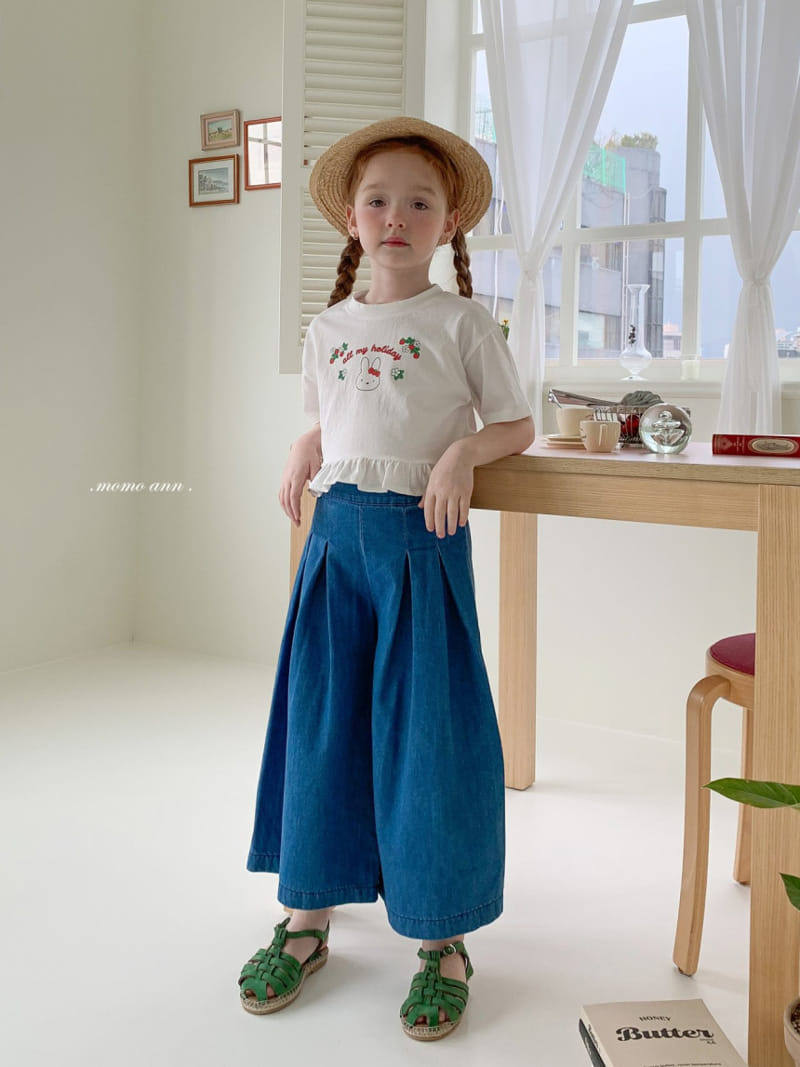 Momo Ann - Korean Children Fashion - #designkidswear - Wide Denim Pants - 8