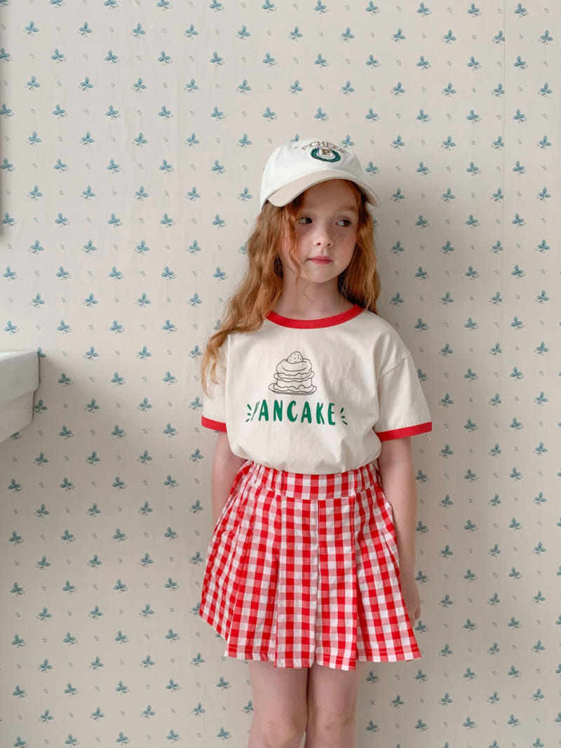 Momo Ann - Korean Children Fashion - #designkidswear - Check Wrinkle Skirt Pants - 5