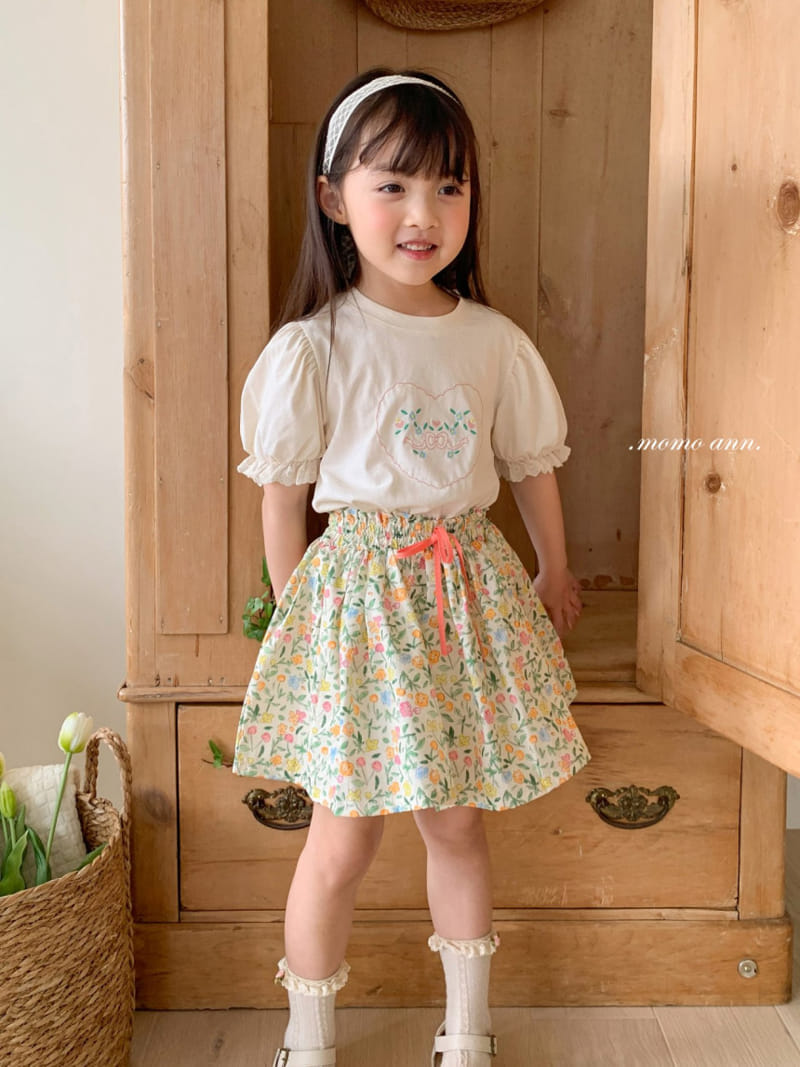 Momo Ann - Korean Children Fashion - #discoveringself - Heart Embroidery Tee - 7