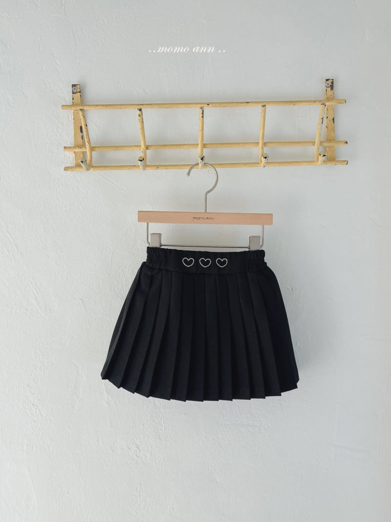 Momo Ann - Korean Children Fashion - #kidsshorts - Heart Pleats Skirt - 9