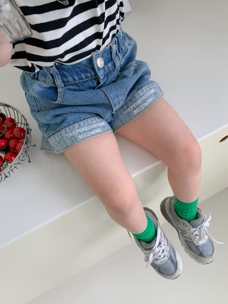 Momo Ann - Korean Children Fashion - #kidzfashiontrend - RolL Up Denim Shorts - 7