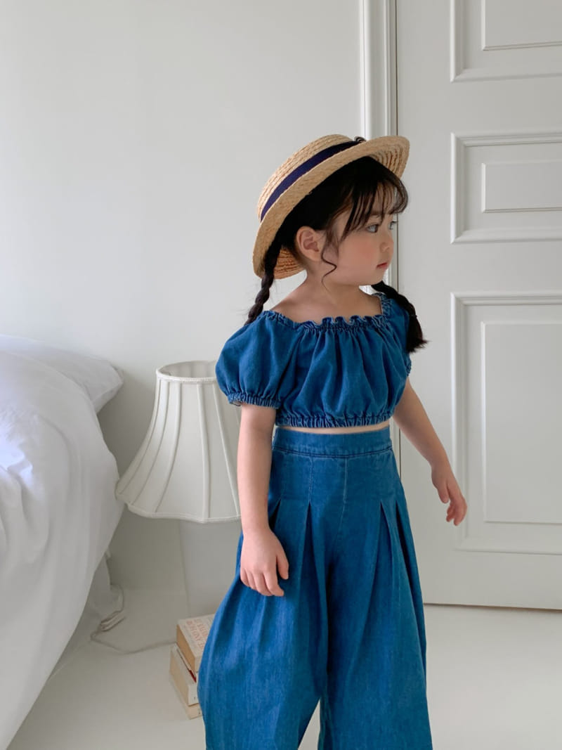 Momo Ann - Korean Children Fashion - #magicofchildhood - Denim Crop Top - 8