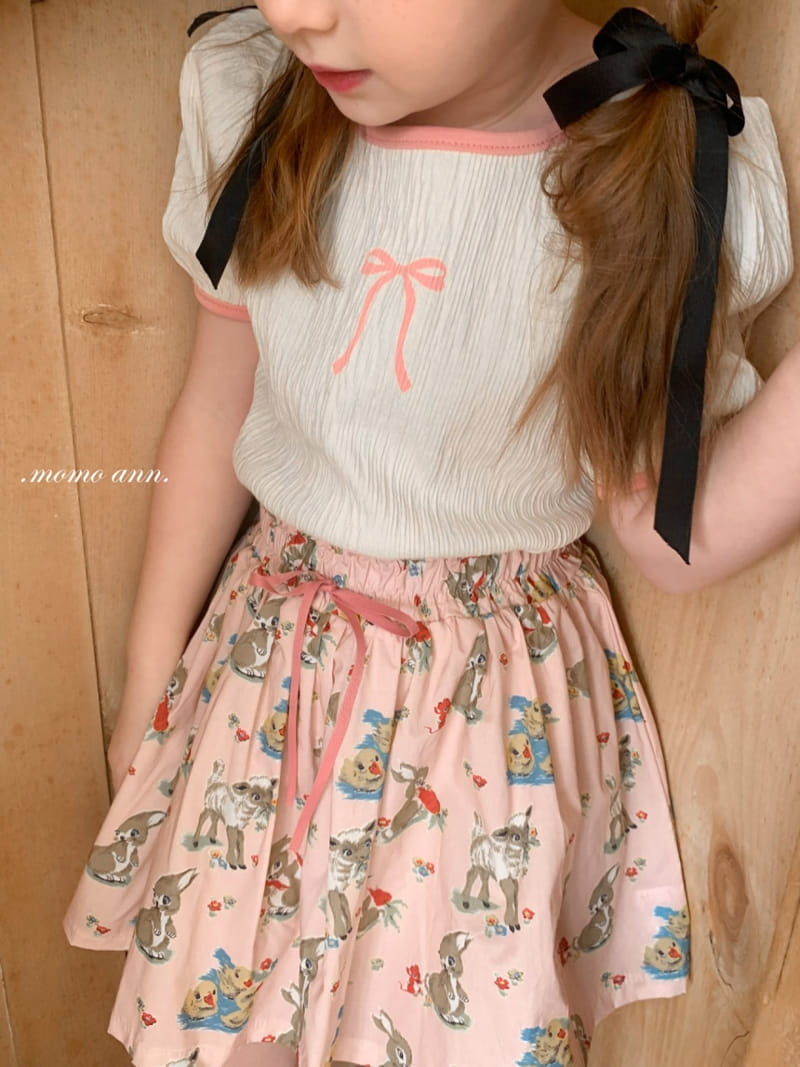 Momo Ann - Korean Children Fashion - #minifashionista - Ribbon Tie Tee - 3