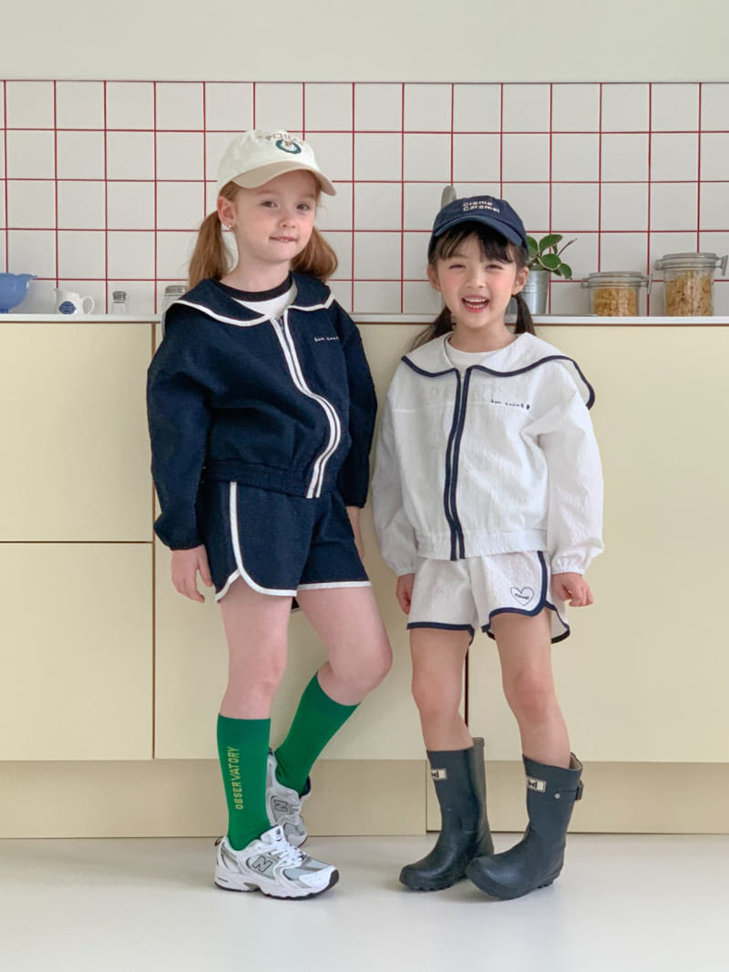 Momo Ann - Korean Children Fashion - #prettylittlegirls - Windbreaker Top Bottom Set - 3