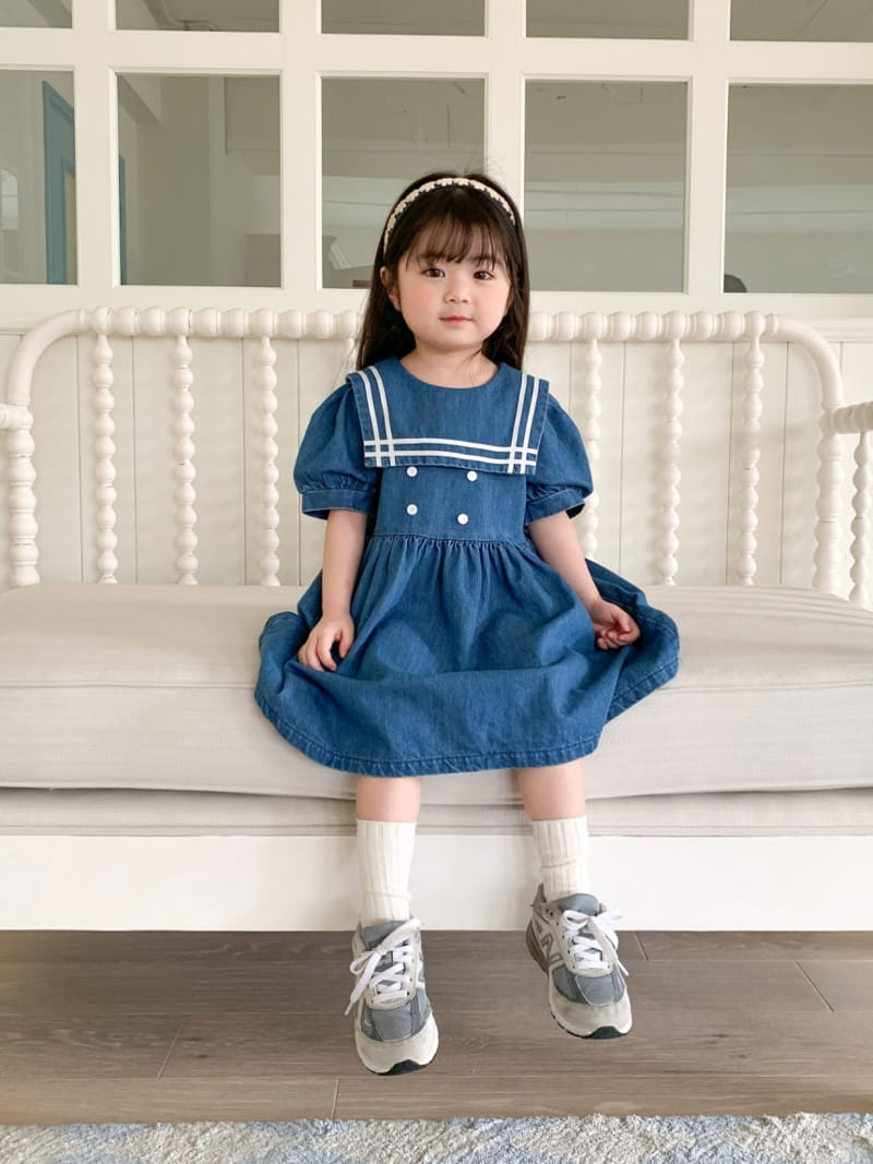 Momo Ann - Korean Children Fashion - #prettylittlegirls - Dneim Sera One-Piece - 8