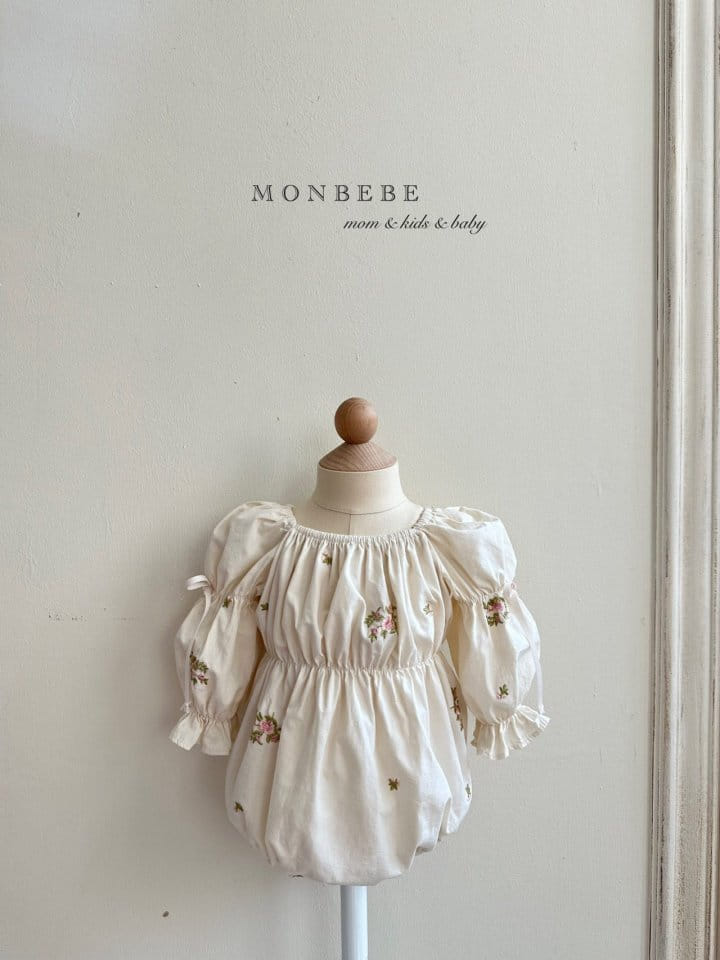 Monbebe - Korean Baby Fashion - #babylifestyle - Marigold Embroidery Body Suit - 5