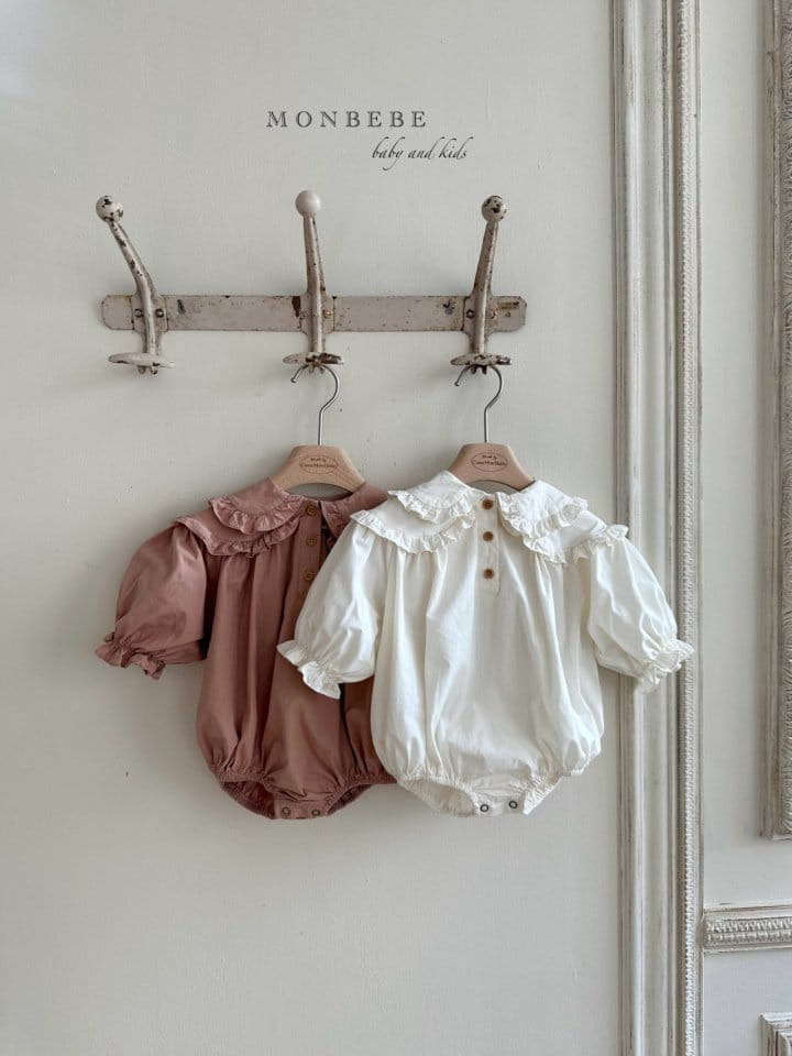 Monbebe - Korean Baby Fashion - #babyoninstagram - Double Collar Body Suit