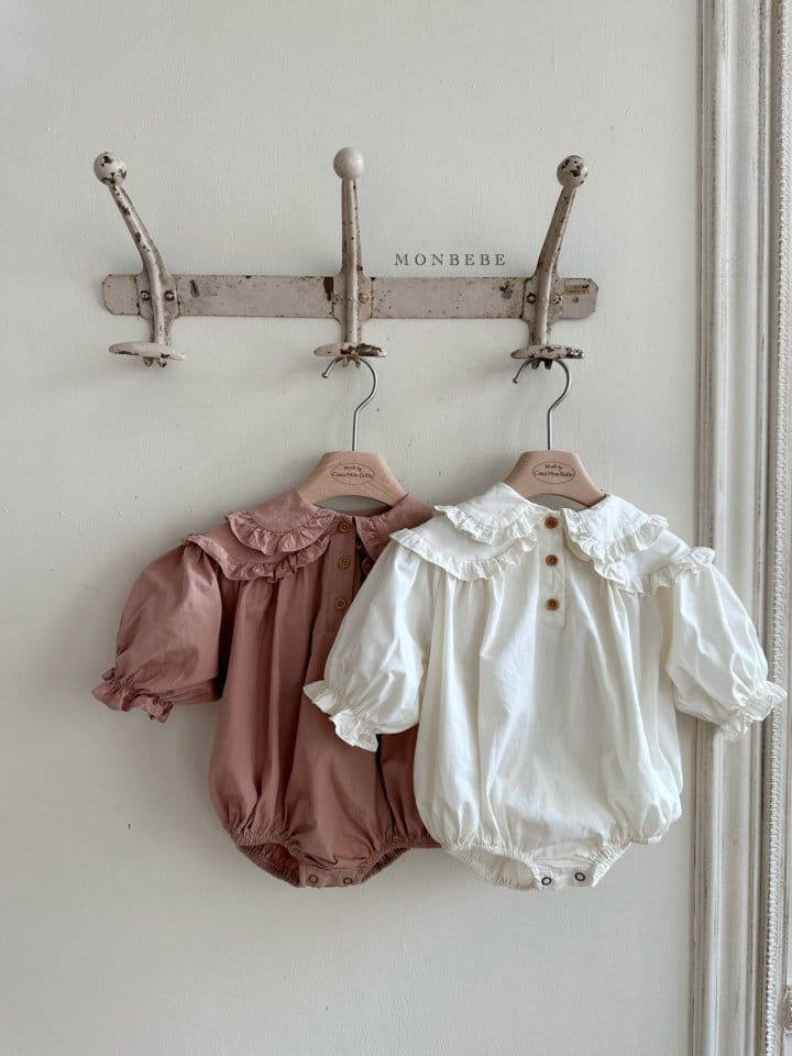 Monbebe - Korean Baby Fashion - #smilingbaby - Double Collar Body Suit - 8