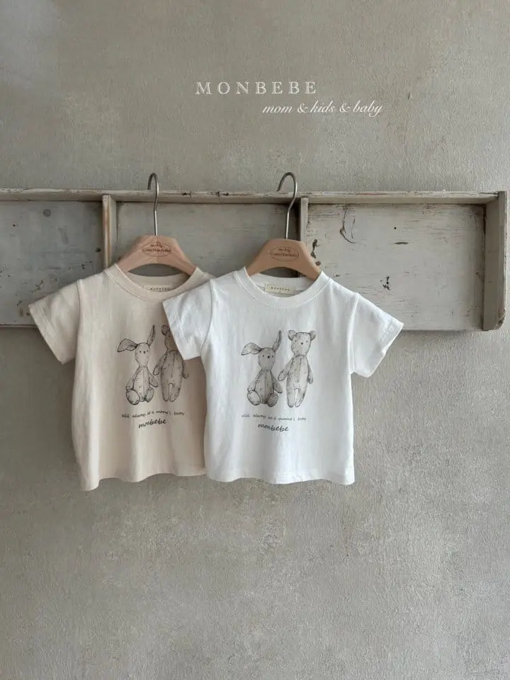 Monbebe - Korean Children Fashion - #childrensboutique - Bunny Bear Tee