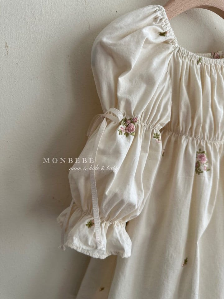 Monbebe - Korean Children Fashion - #discoveringself - Marigold Embroidery One-Piece - 4