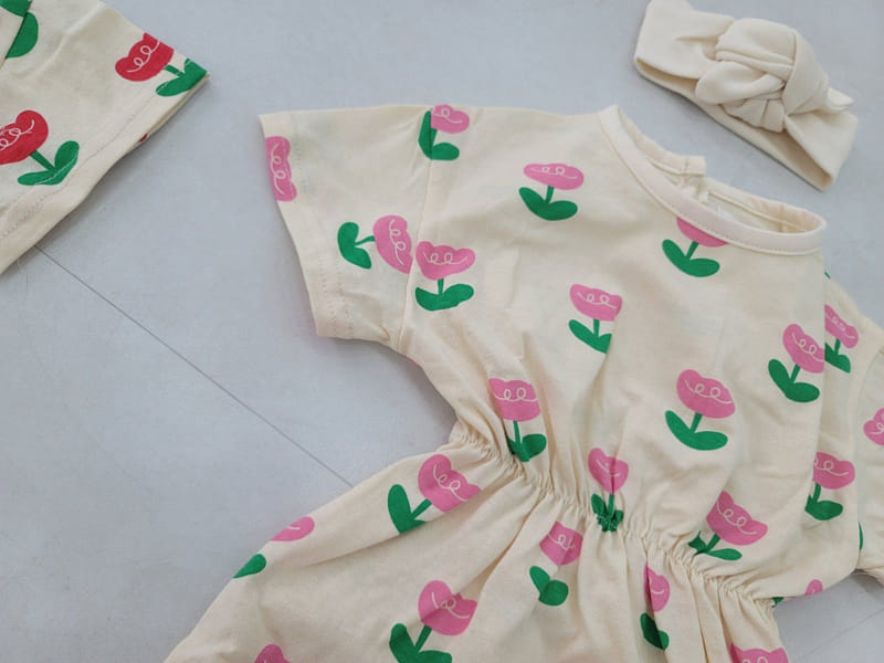 Moran - Korean Baby Fashion - #babyboutique - Tulip Body Suit Set - 5