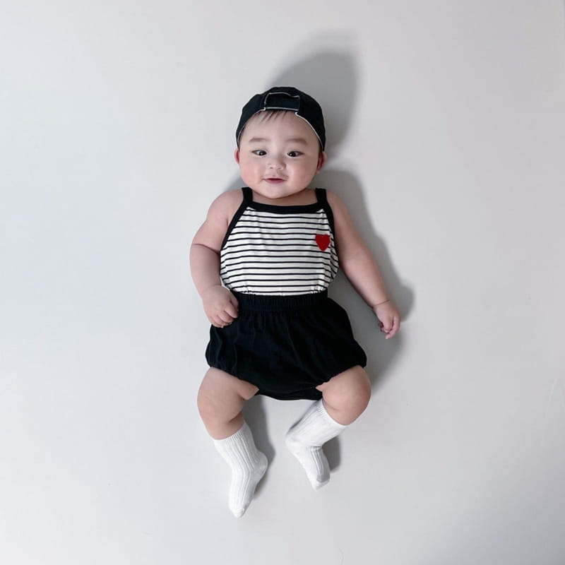 Moran - Korean Baby Fashion - #babyboutique - Basic Sleeveless Bebe Top Bottom Set - 2