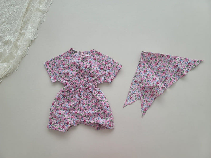 Moran - Korean Baby Fashion - #babyboutiqueclothing - Flower Buni Body Suit Set - 10