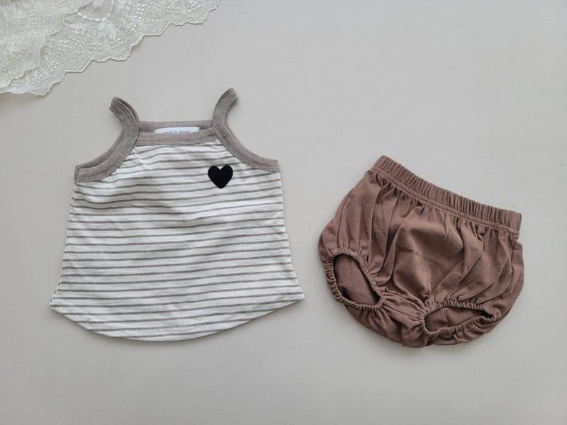 Moran - Korean Baby Fashion - #babyclothing - Basic Sleeveless Bebe Top Bottom Set - 5