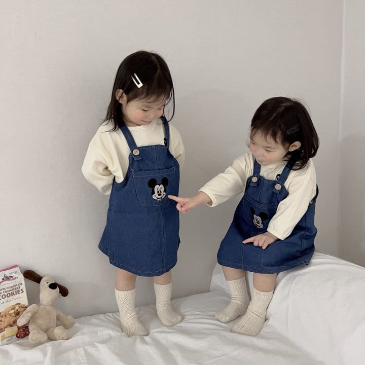 Moran - Korean Baby Fashion - #babyfever - Denim M One-Piece - 10