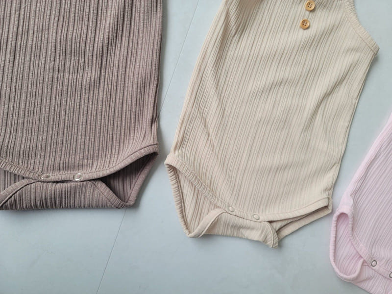 Moran - Korean Baby Fashion - #babyfever - Easy ST Button Body Suit Set - 6