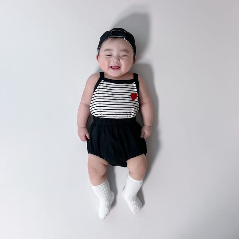 Moran - Korean Baby Fashion - #babyfever - Basic Sleeveless Bebe Top Bottom Set - 7