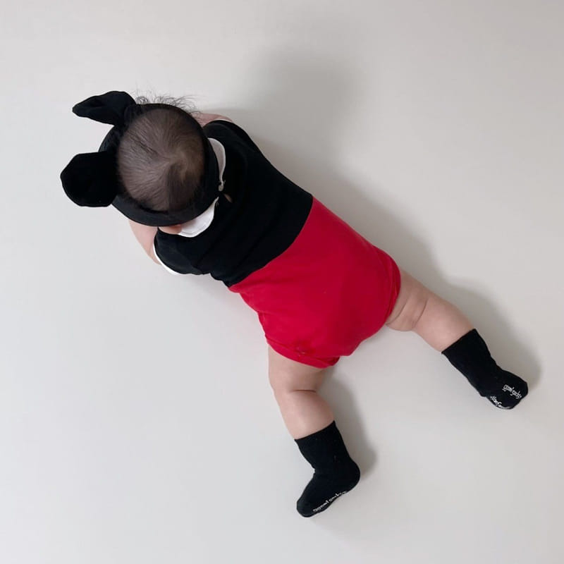 Moran - Korean Baby Fashion - #babyoutfit - Summer Collar Body Suit Set - 3