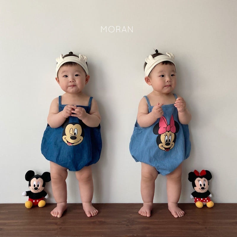 Moran - Korean Baby Fashion - #babyoutfit - Hello Denim Sleeveless Body Suit