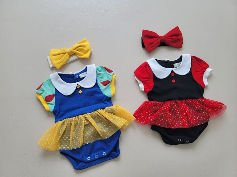 Moran - Korean Baby Fashion - #babyoutfit - Princess Body Suit Set - 2