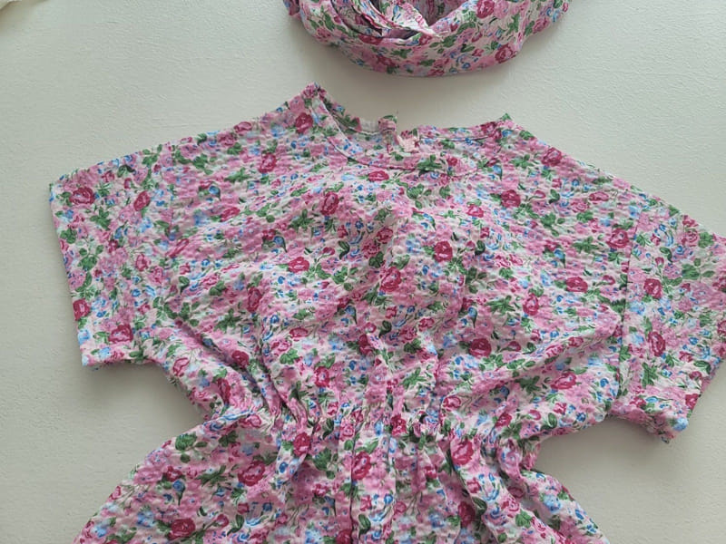 Moran - Korean Baby Fashion - #onlinebabyboutique - Flower Buni Body Suit Set - 6