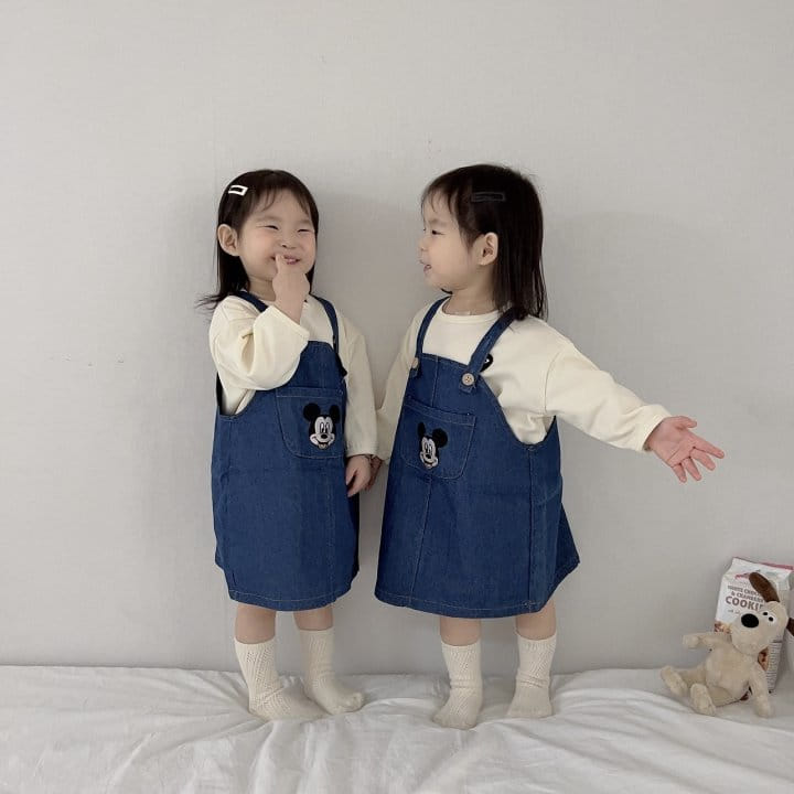 Moran - Korean Baby Fashion - #onlinebabyboutique - Denim M One-Piece - 4