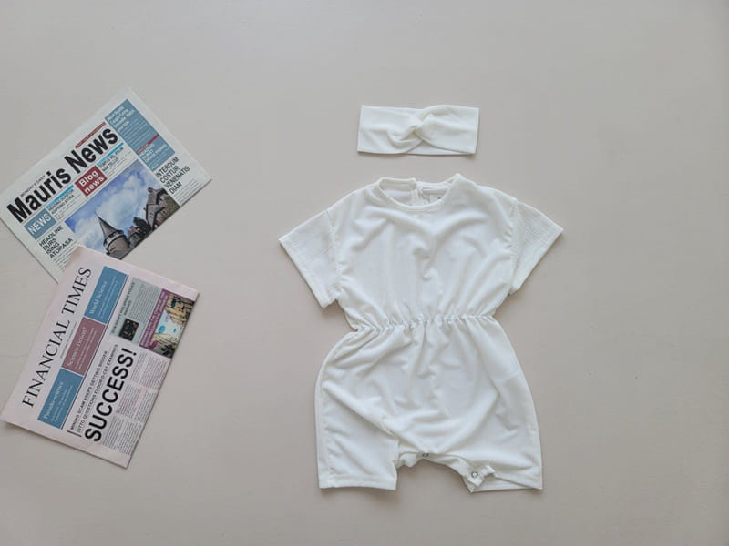 Moran - Korean Baby Fashion - #smilingbaby - Cool Pleats Body Suit Set - 3