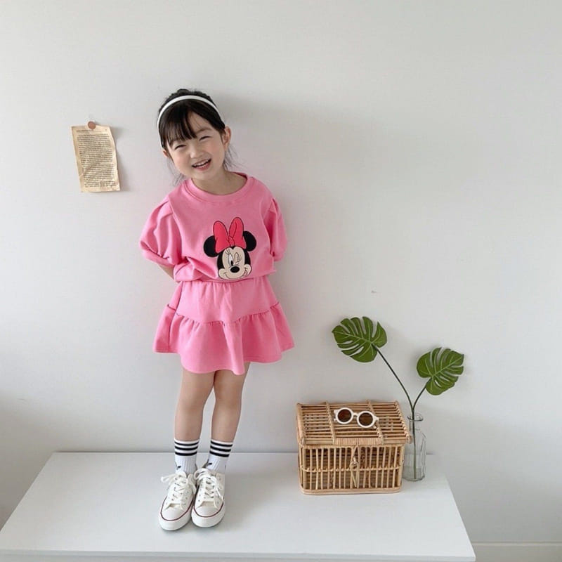 Moran - Korean Children Fashion - #Kfashion4kids - Best Friend Pink Top  Bottom Set - 3
